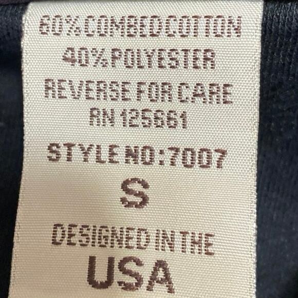 Isaac's Designs Black I'm Perfect You Adjust 3/4 Sleeve V Neck T Shirt Tee Top S - Picture 5 of 5